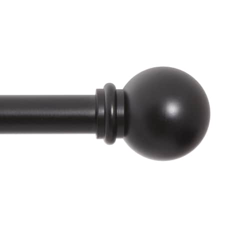 Kenney Mfg Kenney Chelsea 5/8" Standard Decorative Window Curtain Rod, 48-86", Black KN71607V1